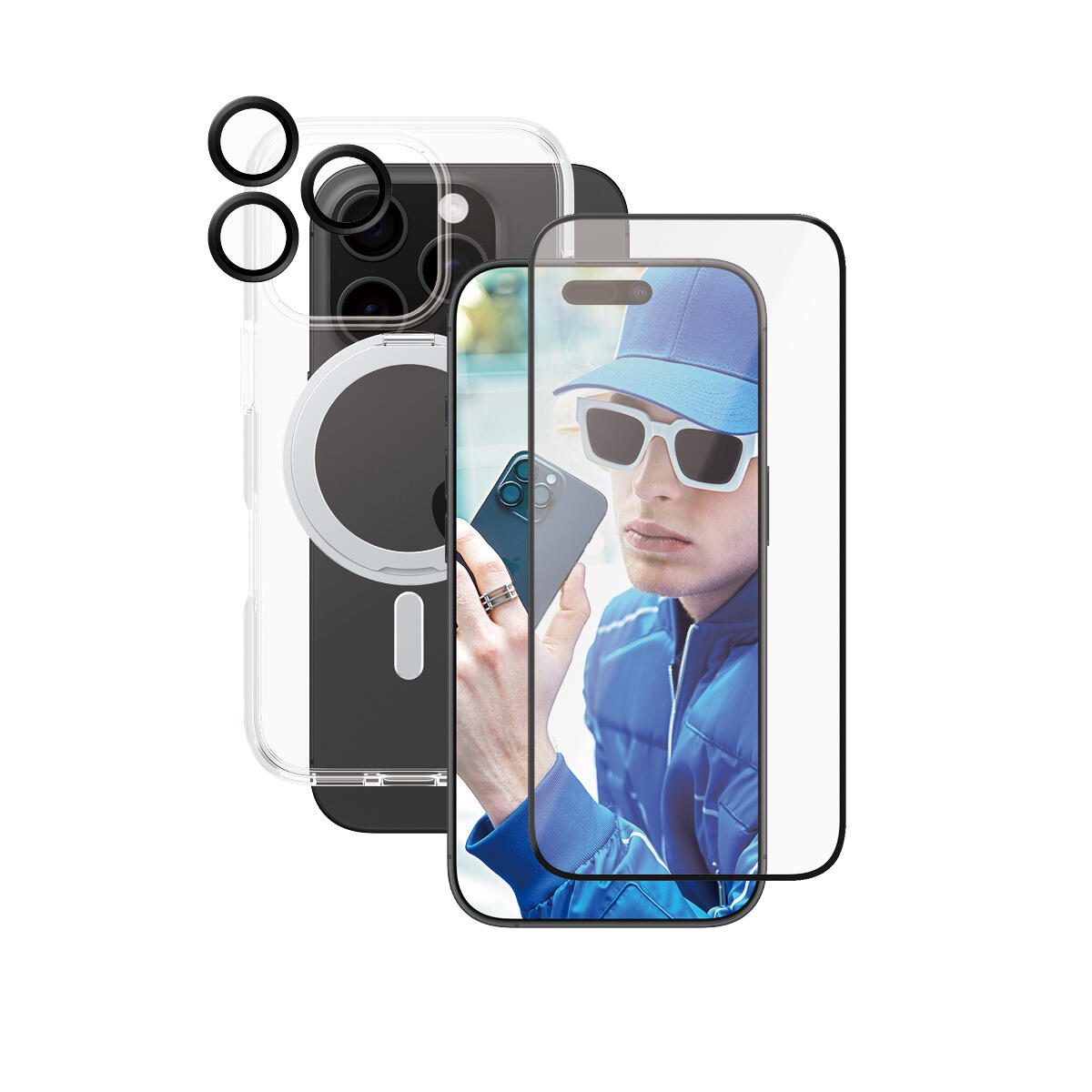 CARE by PanzerGlass® Feature 3-in-1 Ceramic Schutzset für iPhone 16 Pro CARE by PanzerGlass® Feature 3-in-1 Ceramic Schutzset für iPhone 16 Pro